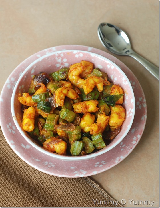 Prawn and ridge gourd stir-fry
