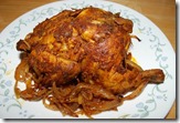 Baked whole chicken