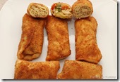 Chicken, veg and meat roll