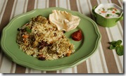 Green chicken biriyani