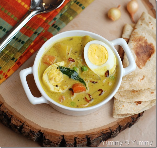 Egg and vegetable curry
