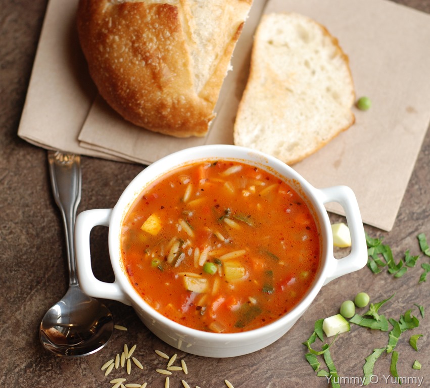 Quick Marinara and Vegetable Soup | Yummy O Yummy
