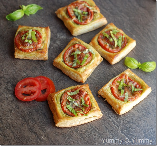Tomato pesto tarts