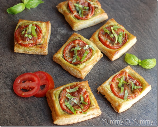Tomato pesto tarts