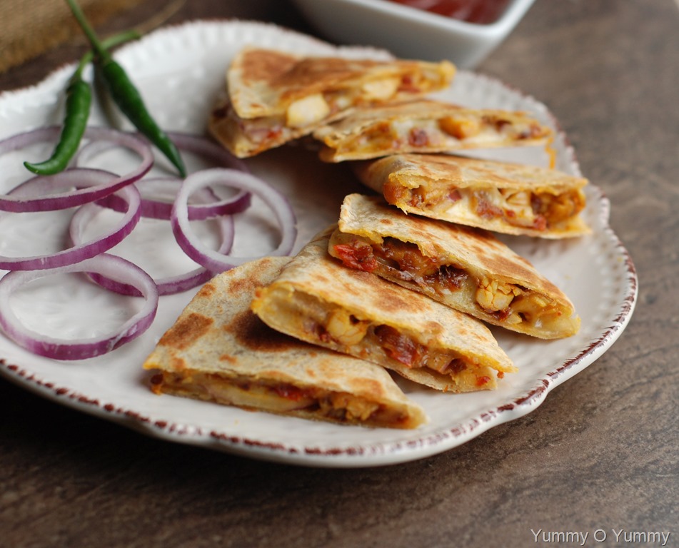 Chicken Quesadilla Indian Style Yummy O Yummy