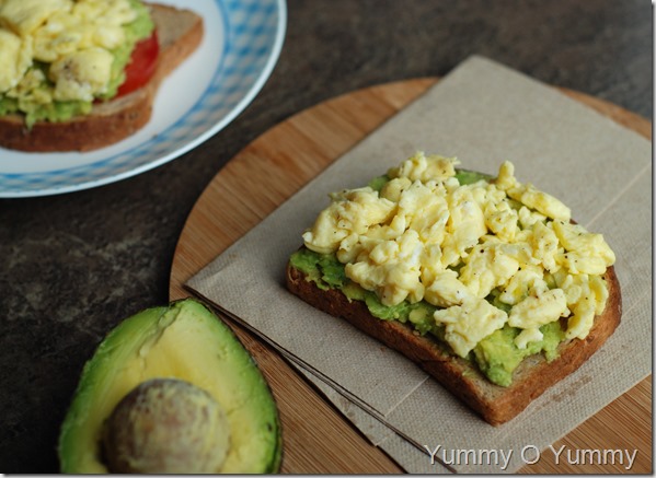 Egg and avocado toast