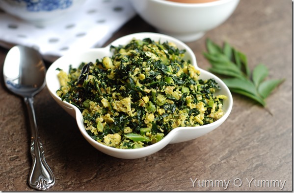 Kale and egg stirfry