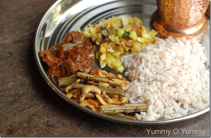Drumstick and cashew ularthiyathu