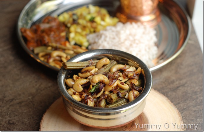 Drumstick and cashew ularthiyathu