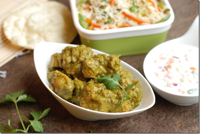 Coriander chicken masala