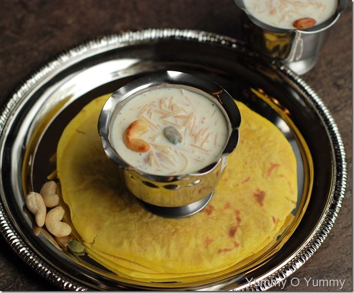 Semiya Payasam with condensed milk