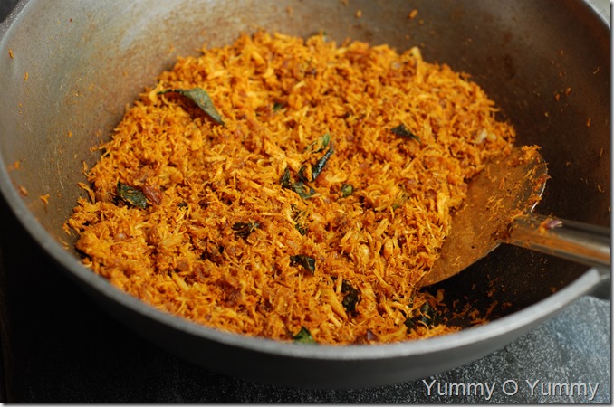 Shredded chicken dry fry