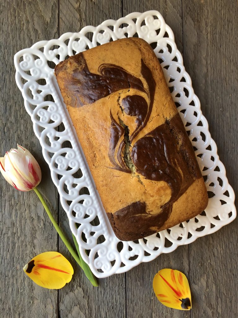 Eggless Marble Cake