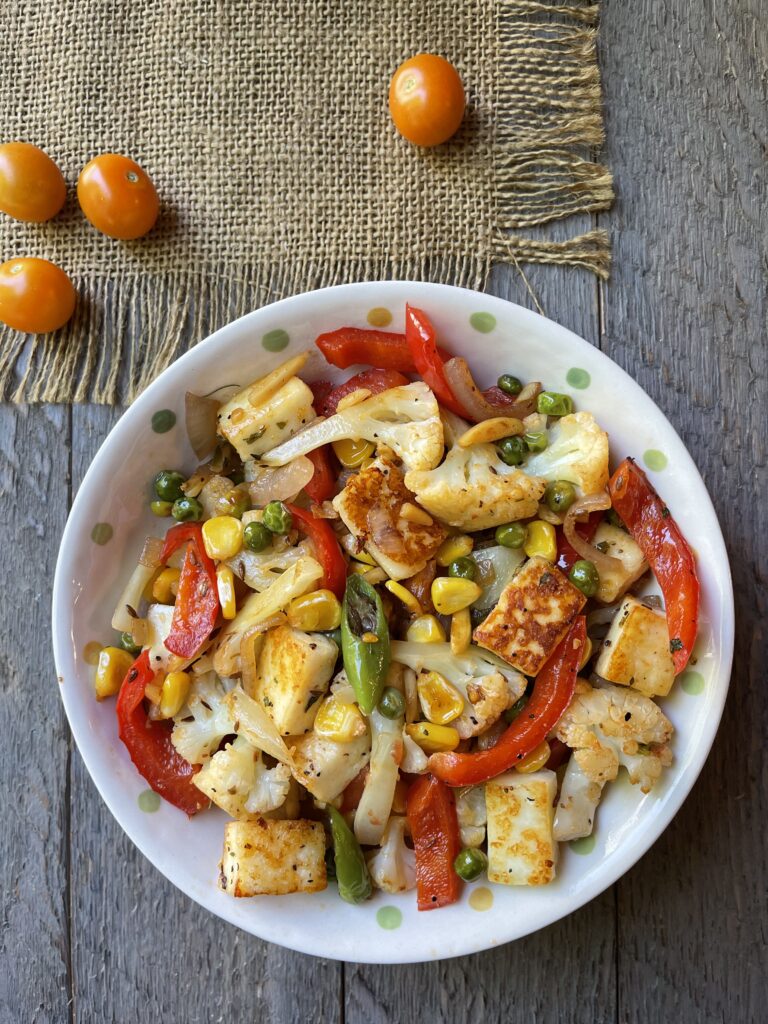 Paneer and Vegetable Stirfry Yummy O Yummy